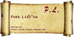 Pokk Liána névjegykártya